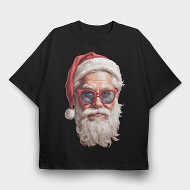 Santa Claus Detail Face, Tricou Oversize Barbati (Unisex)