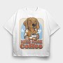 Need More Coffee Dog, Tricou Oversize Barbati (Unisex)