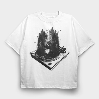 Tur Ntable Forest, Tricou Oversize Barbati (Unisex)