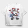 Santa Claus Rocker, Tricou Oversize Barbati (Unisex)