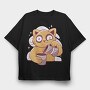 Coffee Cat, Tricou Oversize Barbati (Unisex)