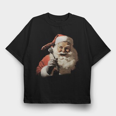 Santa Funny, Tricou Oversize Barbati (Unisex)