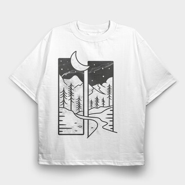 Forest Frames, Tricou Oversize Barbati (Unisex)