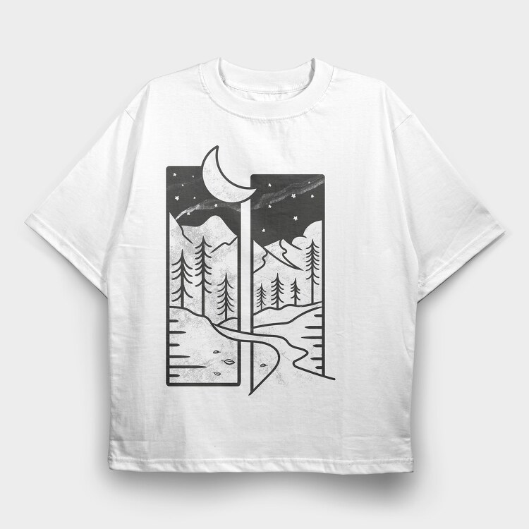 Forest Frames, Tricou Oversize Barbati (Unisex)