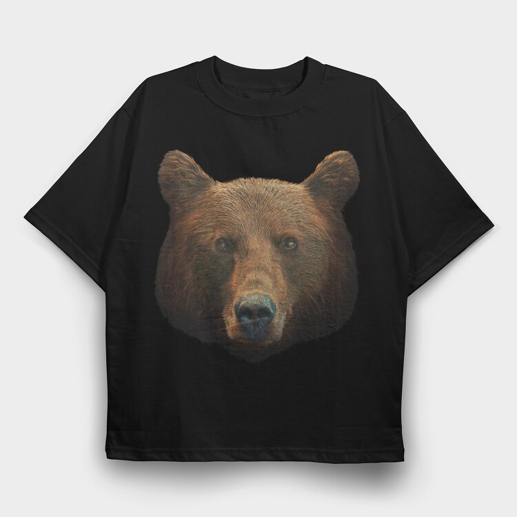 Bear Face, Tricou Oversize Barbati (Unisex)