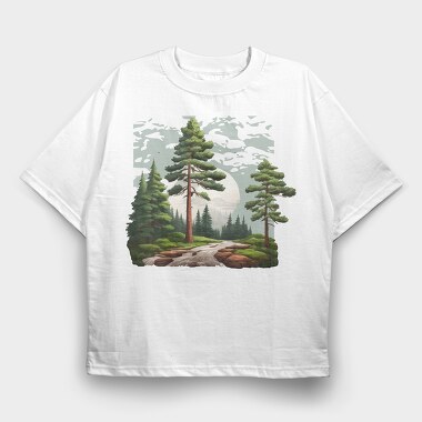 Forest Hiking, Tricou Oversize Barbati (Unisex)