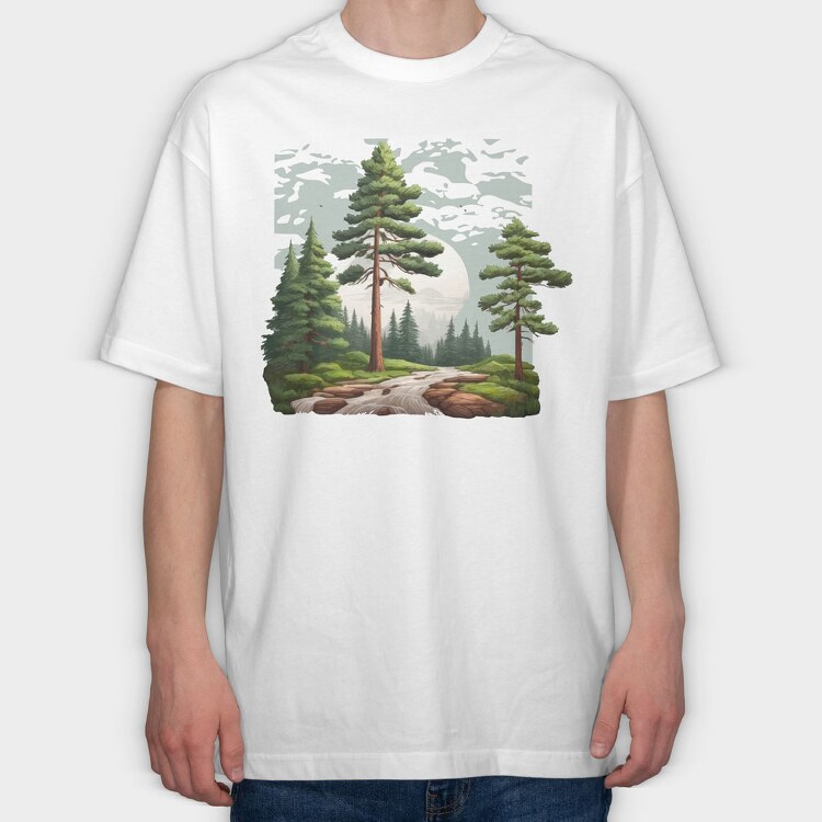 Forest Hiking, Tricou Oversize Barbati (Unisex)