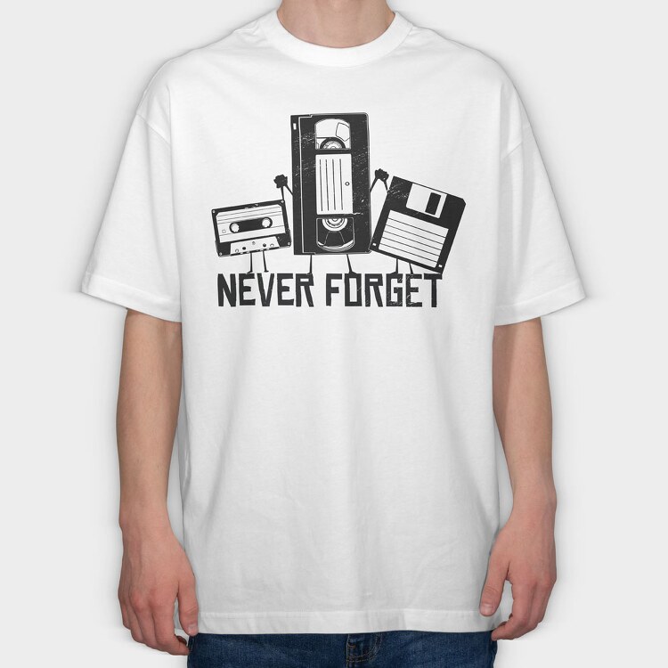 Never Forget, Tricou Oversize Barbati (Unisex)