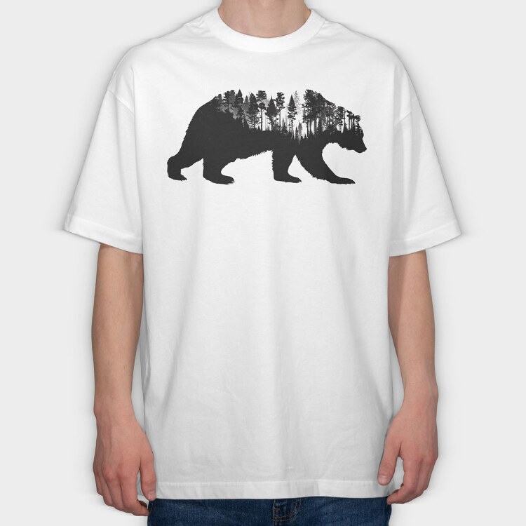 Bear Forest, Tricou Oversize Barbati (Unisex)