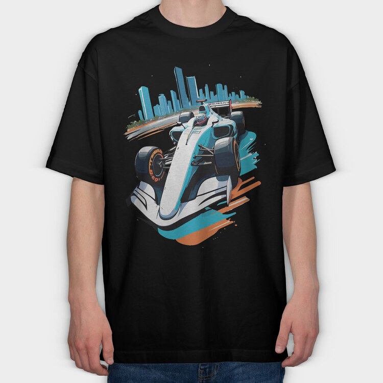 Formula 1 Car, Tricou Oversize Barbati (Unisex)