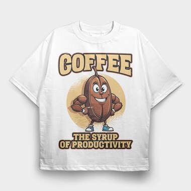 Coffee the Syrup of Productivity, Tricou Oversize Barbati (Unisex)