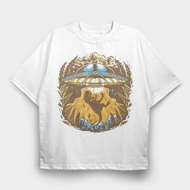 Ufo Dinosaurs, Tricou Oversize Barbati (Unisex)