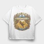 Ufo Dinosaurs, Tricou Oversize Barbati (Unisex)