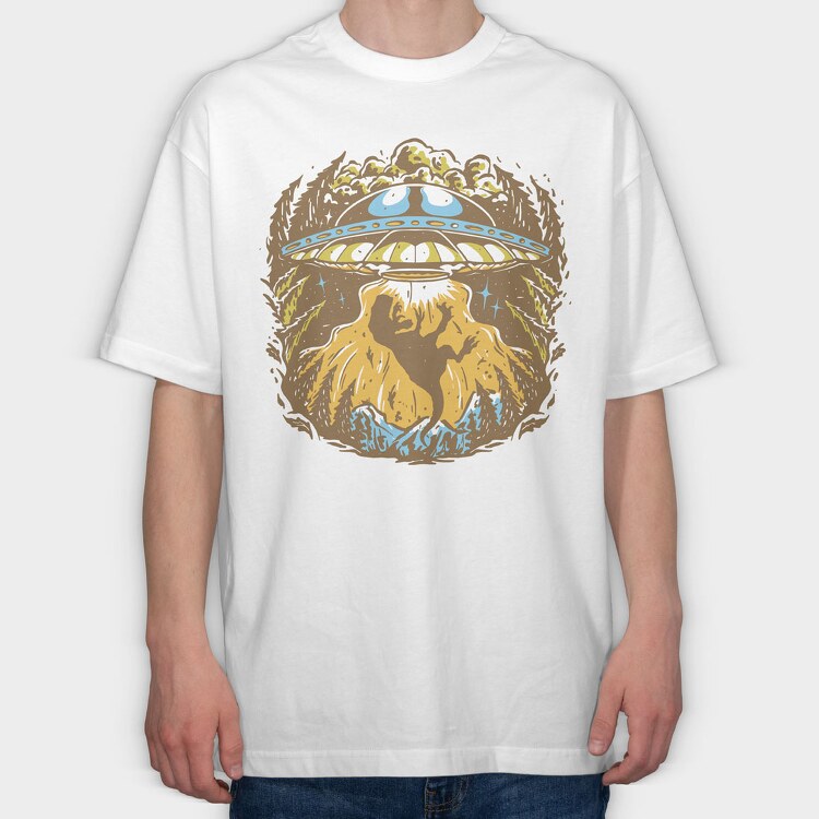 Ufo Dinosaurs, Tricou Oversize Barbati (Unisex)