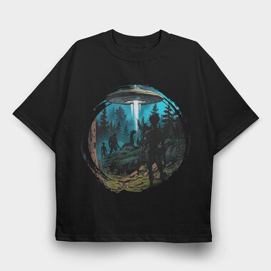 Ufo Nature, Tricou Oversize Barbati (Unisex)