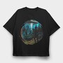 Ufo Nature, Tricou Oversize Barbati (Unisex)