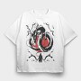 Japanese Samurai Dragon, Tricou Oversize Barbati (Unisex)