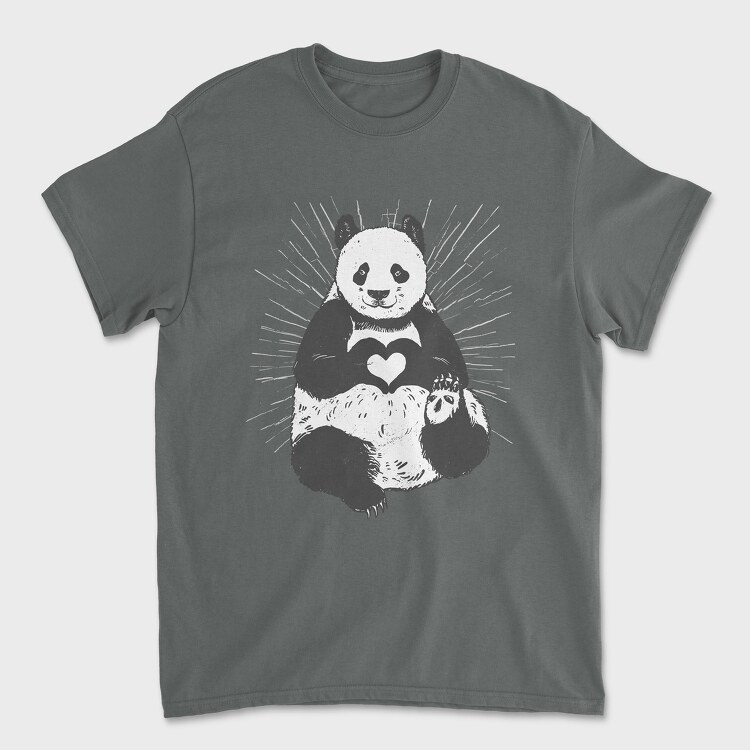 Panda Heart, Tricou Barbati (Unisex)