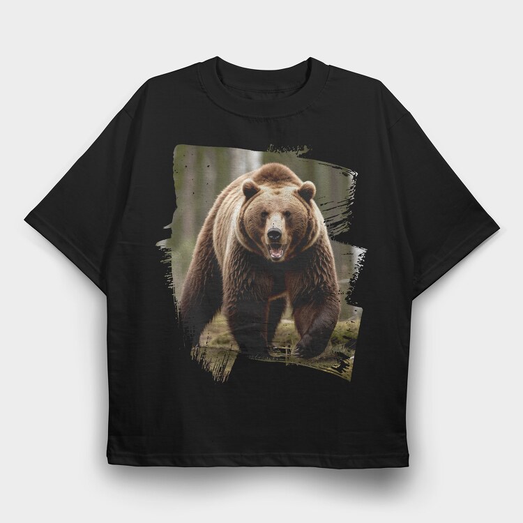 Bear Nature, Tricou Oversize Barbati (Unisex)