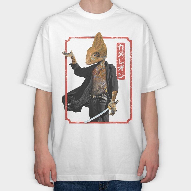 Ninja Chameleon, Tricou Oversize Barbati (Unisex)