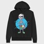 Beach Volley Skull, Hanorac Oversize Barbati (Unisex)