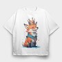 Fox Crown, Tricou Oversize Barbati (Unisex)