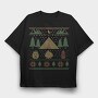 Ugly Sweater Camping, Tricou Oversize Barbati (Unisex)