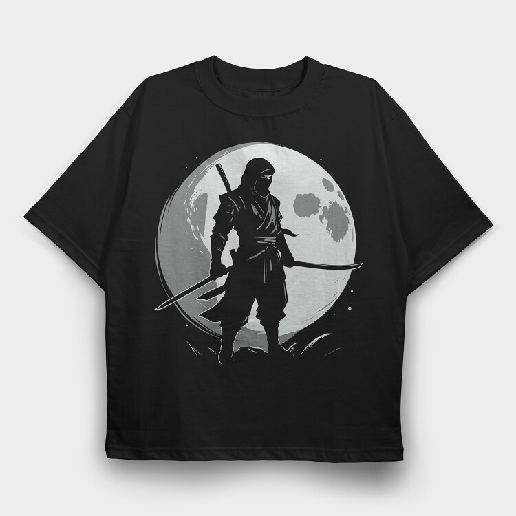 Ninja Moon, Tricou Oversize Barbati (Unisex)