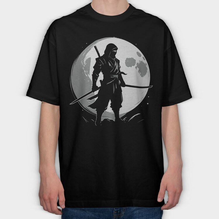 Ninja Moon, Tricou Oversize Barbati (Unisex)