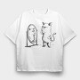 Sassy Cat, Tricou Oversize Barbati (Unisex)
