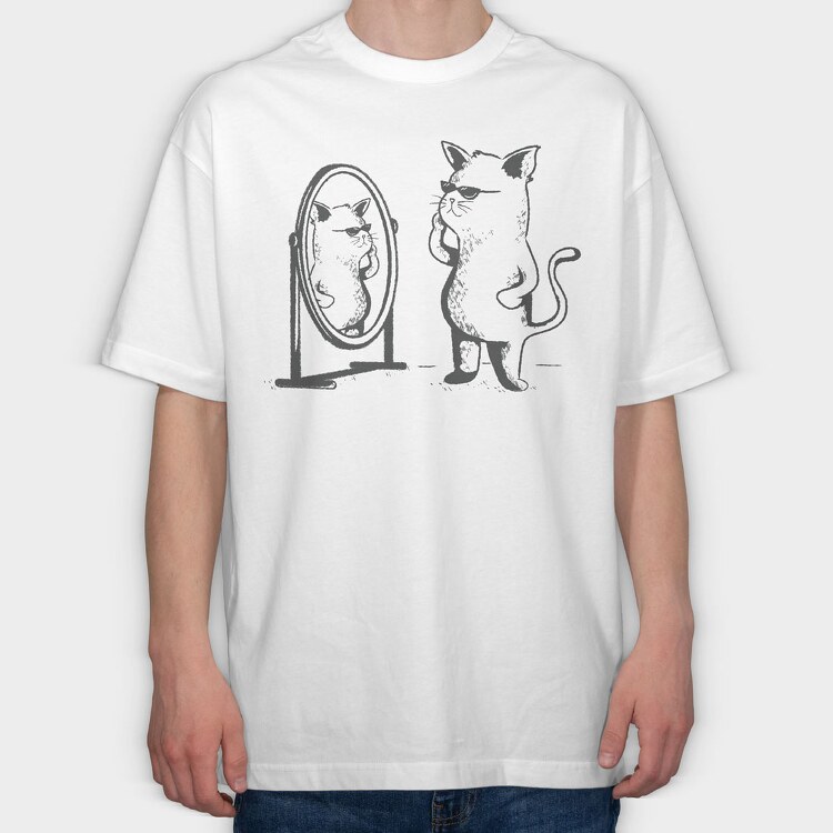 Sassy Cat, Tricou Oversize Barbati (Unisex)