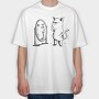 Sassy Cat, Tricou Oversize Barbati (Unisex)