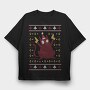 Ugly Sweater Cat, Tricou Oversize Barbati (Unisex)