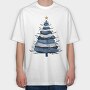Blue Snow Serenity Tree, Tricou Oversize Barbati (Unisex)