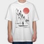 Japanese Traditional Landscape, Tricou Oversize Barbati (Unisex)