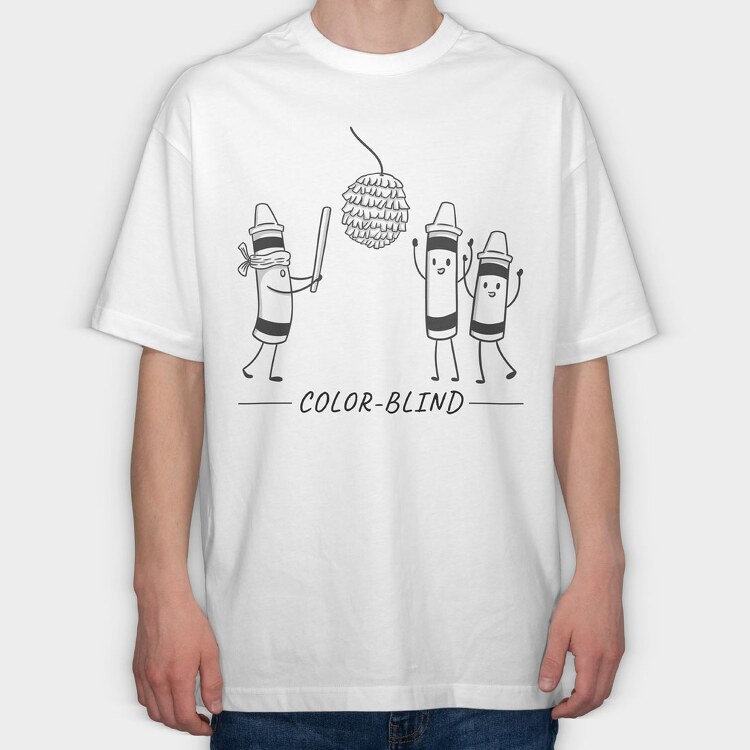 Color Blind, Tricou Oversize Barbati (Unisex)