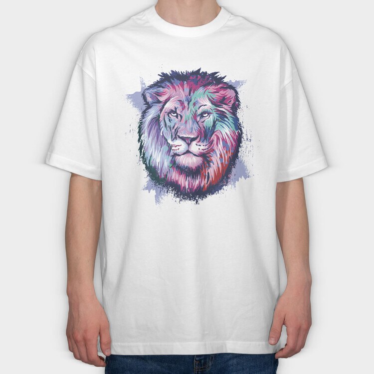 Color Lion, Tricou Oversize Barbati (Unisex)
