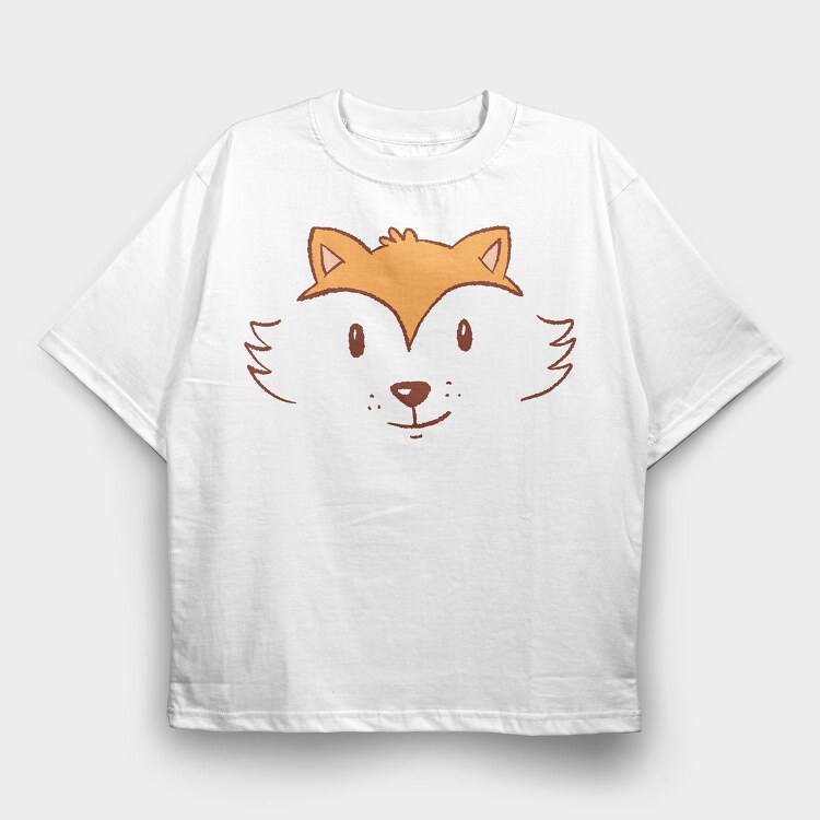 Fox Face, Tricou Oversize Barbati (Unisex)