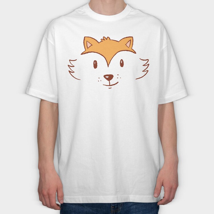 Fox Face, Tricou Oversize Barbati (Unisex)