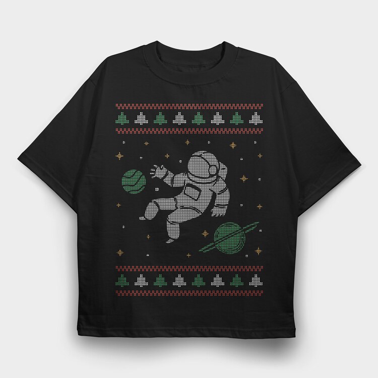 Ugly Sweater Space, Tricou Oversize Barbati (Unisex)