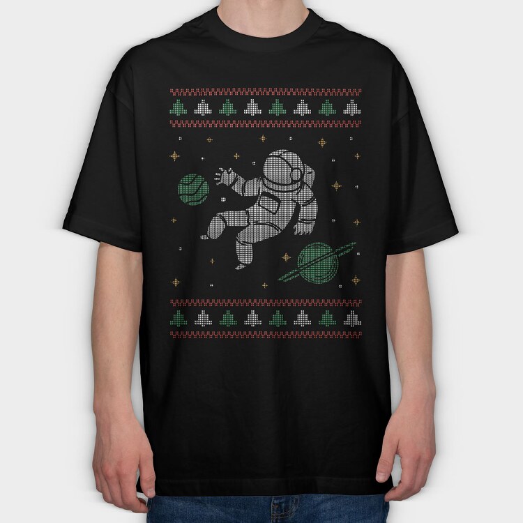 Ugly Sweater Space, Tricou Oversize Barbati (Unisex)