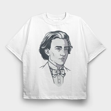 Frederic Chopin, Tricou Oversize Barbati (Unisex)