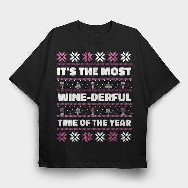 Ugly Sweater Wine, Tricou Oversize Barbati (Unisex)