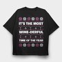 Ugly Sweater Wine, Tricou Oversize Barbati (Unisex)