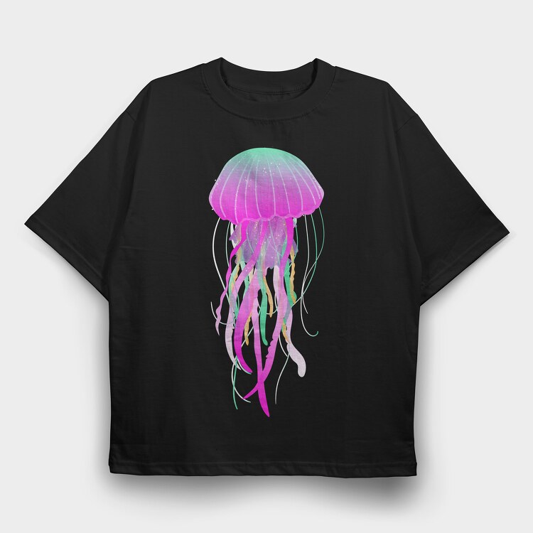 Jellyfish Electric, Tricou Oversize Barbati (Unisex)