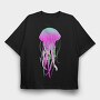 Jellyfish Electric, Tricou Oversize Barbati (Unisex)