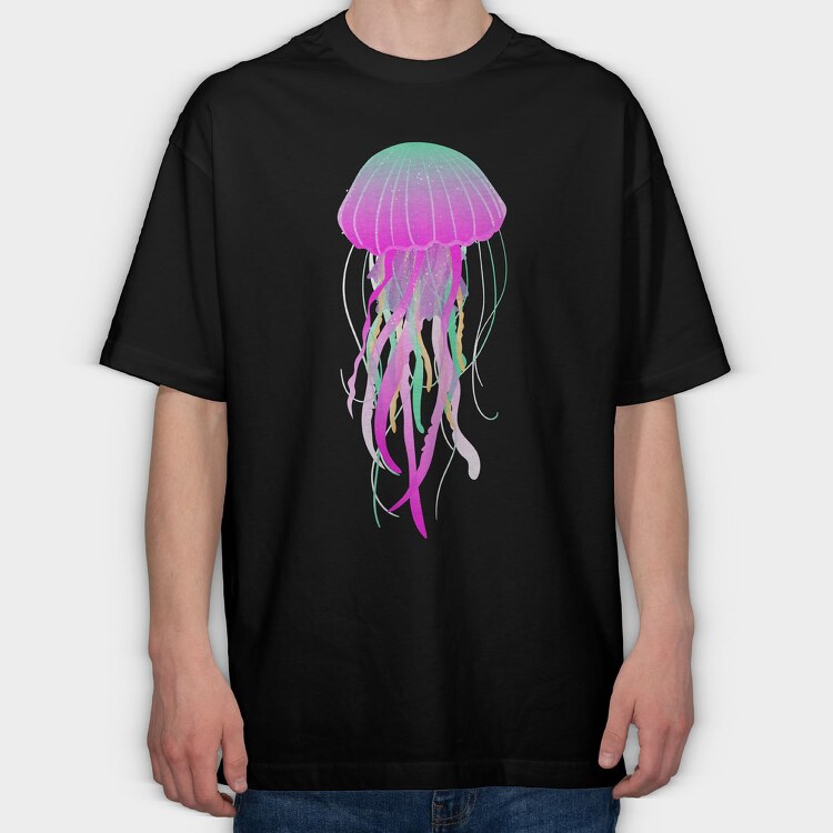 Jellyfish Electric, Tricou Oversize Barbati (Unisex)