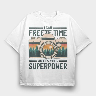 Freeze Time, Tricou Oversize Barbati (Unisex)