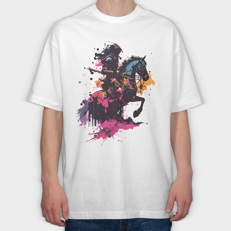 Colorful Horse, Tricou Oversize Barbati (Unisex)
