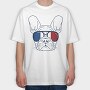 Frenchie Dog, Tricou Oversize Barbati (Unisex)